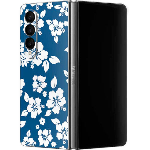 Blue and White Galaxy Z Fold4 5G Skin
